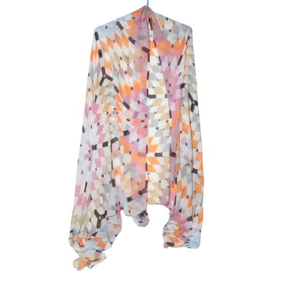 Sandwich Harlequin Print Large Scarf - Picture 1 of 7